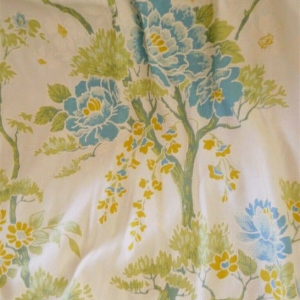 Vtg JC Penney Custom Drapes 7 Pcs 100 x 84 Peony